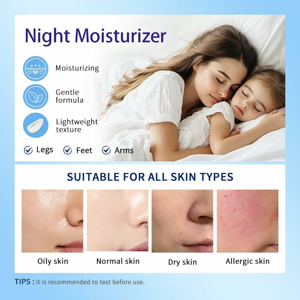 Night Moisturizer Face & Body Hydrating Cream with Lavender Scent