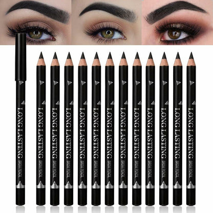 Magic Microblade Eyebrow Pen Waterproof Dark Grey 2Pcs 4-Tip Contouring Pencil