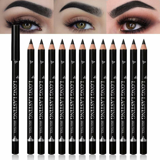 Magic Microblade Eyebrow Pen Waterproof Dark Grey 2Pcs 4-Tip Contouring Pencil