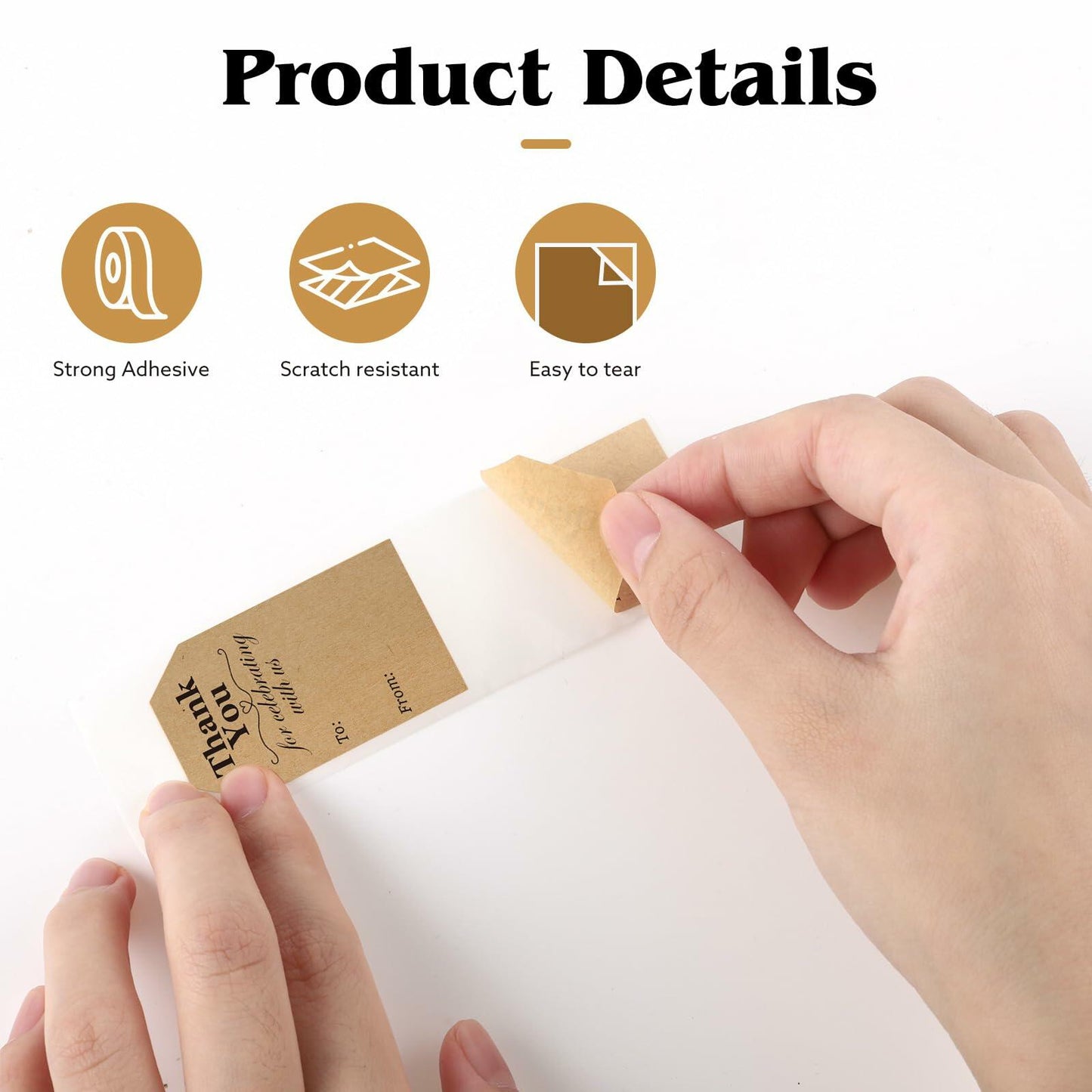 600 PCS Christmas Gift Tag Stickers 1.18x2in Self-Adhesive Labels