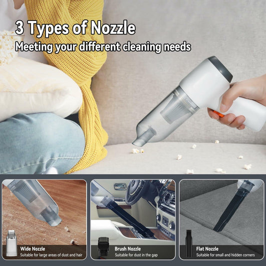 Aumotop Handheld Mini Vacuum Cleaner 8000PA Cordless Portable Black