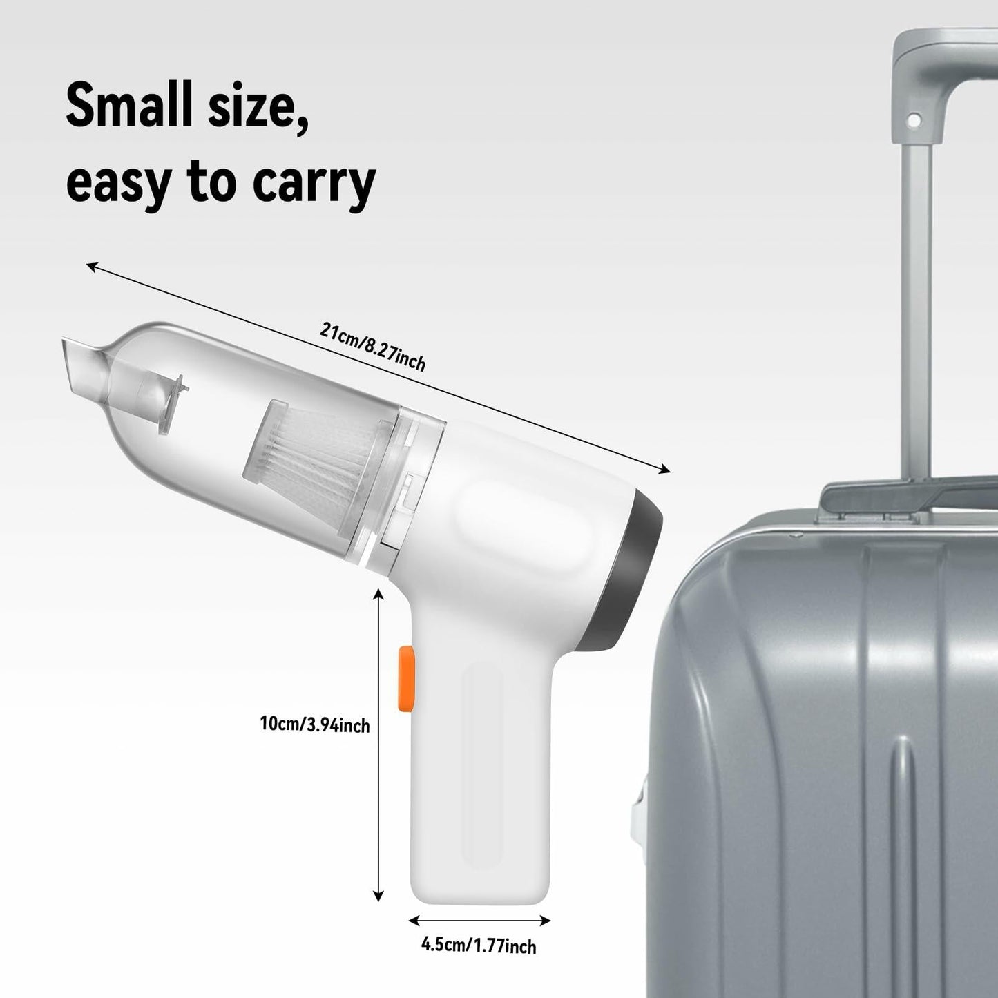 Aumotop Handheld Mini Vacuum Cleaner 8000PA Cordless Portable Black