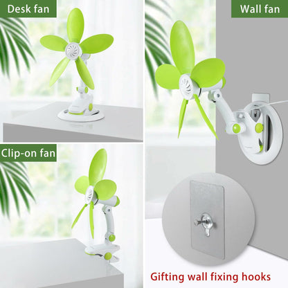 Mengnessly USB Clip-On Fan 9" Remote 3 Speed Timer Adjustable Tilt