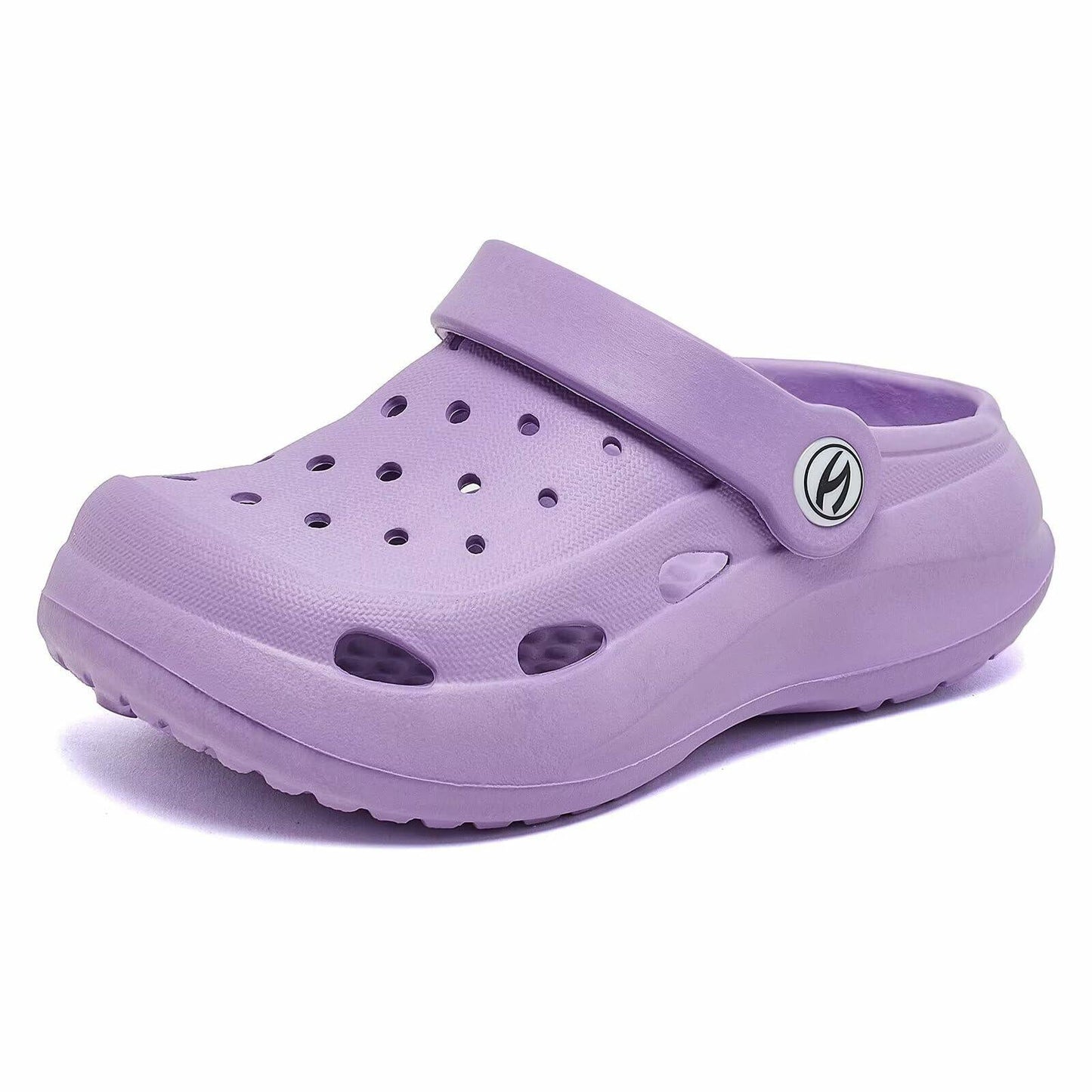 WOUEOI Toddler Garden Shoes Cartoon Slides Sandals Clogs Light Purple Size 8