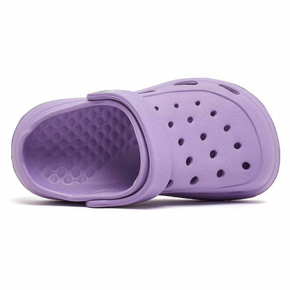 WOUEOI Toddler Garden Shoes Cartoon Slides Sandals Clogs Light Purple Size 8
