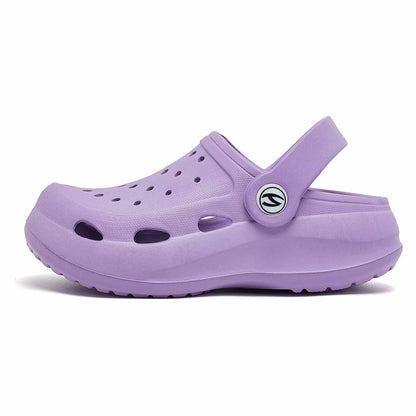 WOUEOI Toddler Garden Shoes Cartoon Slides Sandals Clogs Light Purple Size 8