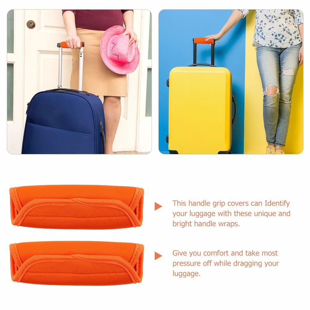 LIFKOME 2pcs Soft Neoprene Luggage Handle Wraps Comfortable Grip Covers