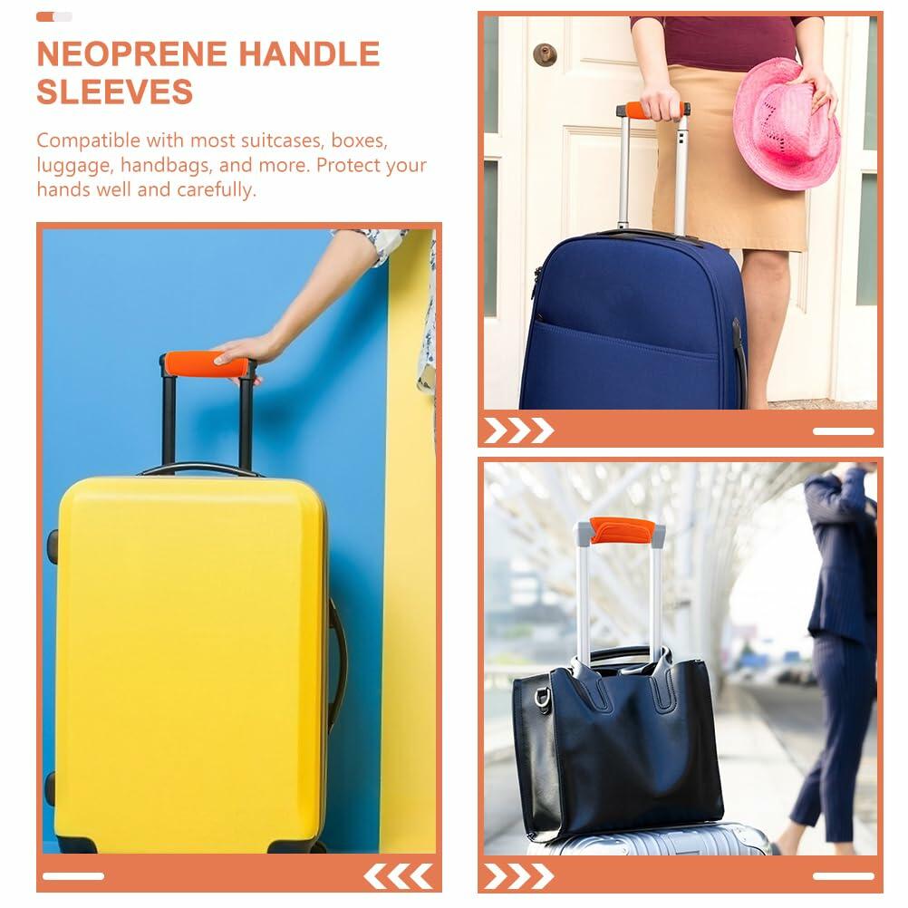 LIFKOME 2pcs Soft Neoprene Luggage Handle Wraps Comfortable Grip Covers