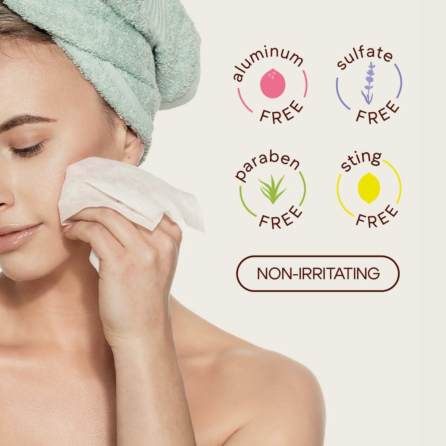 Liv Linen Bamboo Deodorant Wipes Lemon Scent 30 Count