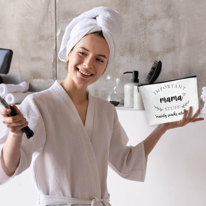 Cazhes Large Capacity Makeup Cosmetic Bag for Women Mom Gifts C10