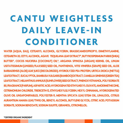 Cantu Weightless Daily Leave-In Cream 8 fl oz