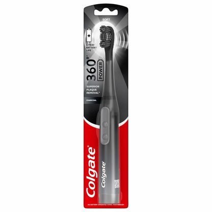 Colgate 360 Power Charcoal Battery Toothbrush Black 1 Pack