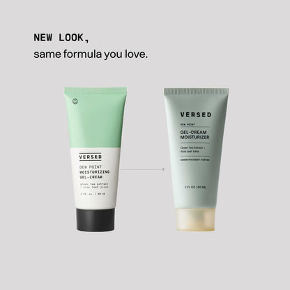 Versed Dew Point Gel Moisturizer Face Antioxidant Green Tea Aloe 2 fl oz