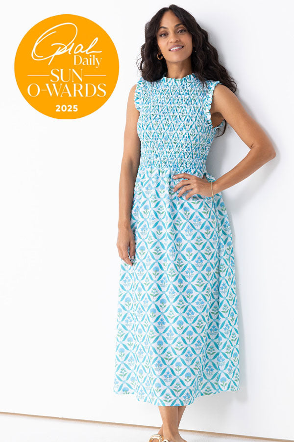 Rosemary Beach Smocked Maxi Dress