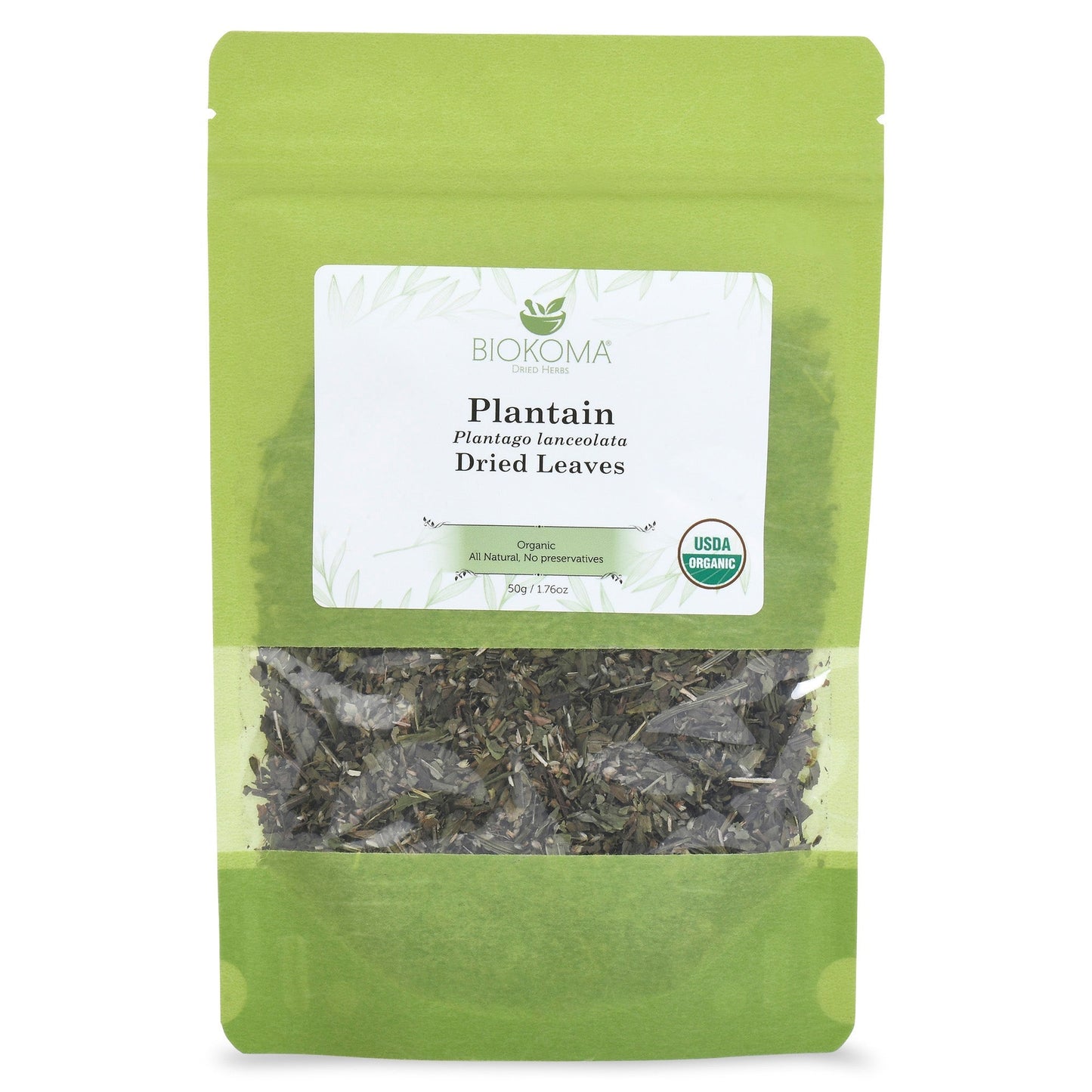 Plantain (Plantago lanceolata) Organic Dried Leaves 50g 1.76oz