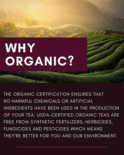 Puerh Tea, Loose Leaf, USDA Organic, Chinese Black, 55+ Cups – 4 Oz (113g)