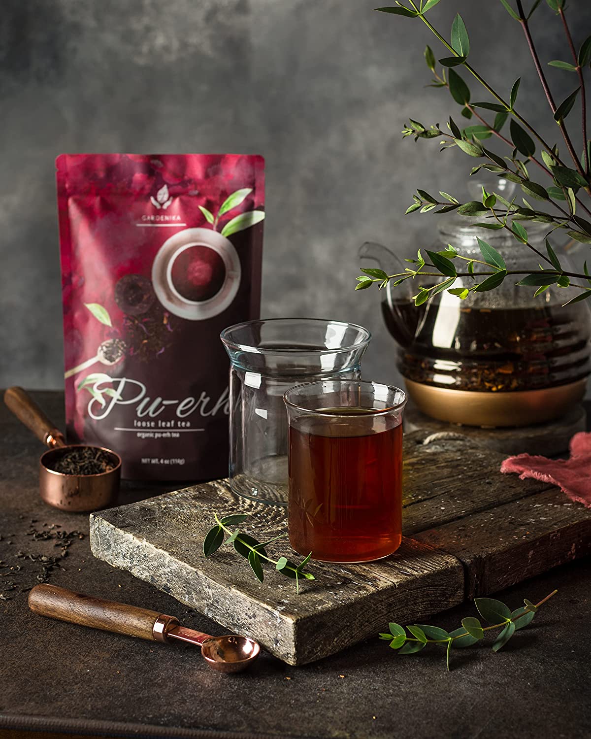 Puerh Tea, Loose Leaf, USDA Organic, Chinese Black, 55+ Cups – 4 Oz (113g)