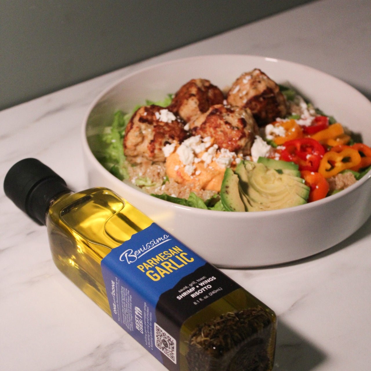 Benissimo Parmesan Garlic Oil, Marasca (240mL)