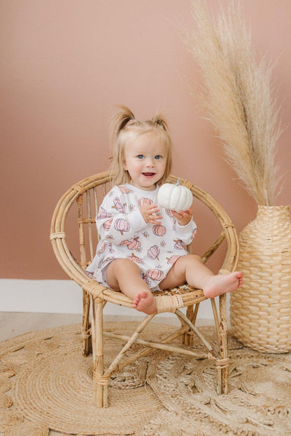 Pastel Pumpkins Bamboo Bubble Romper