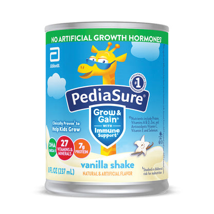 Pediasure Grow & Gain, Vanilla, 8 oz Can, CS/24