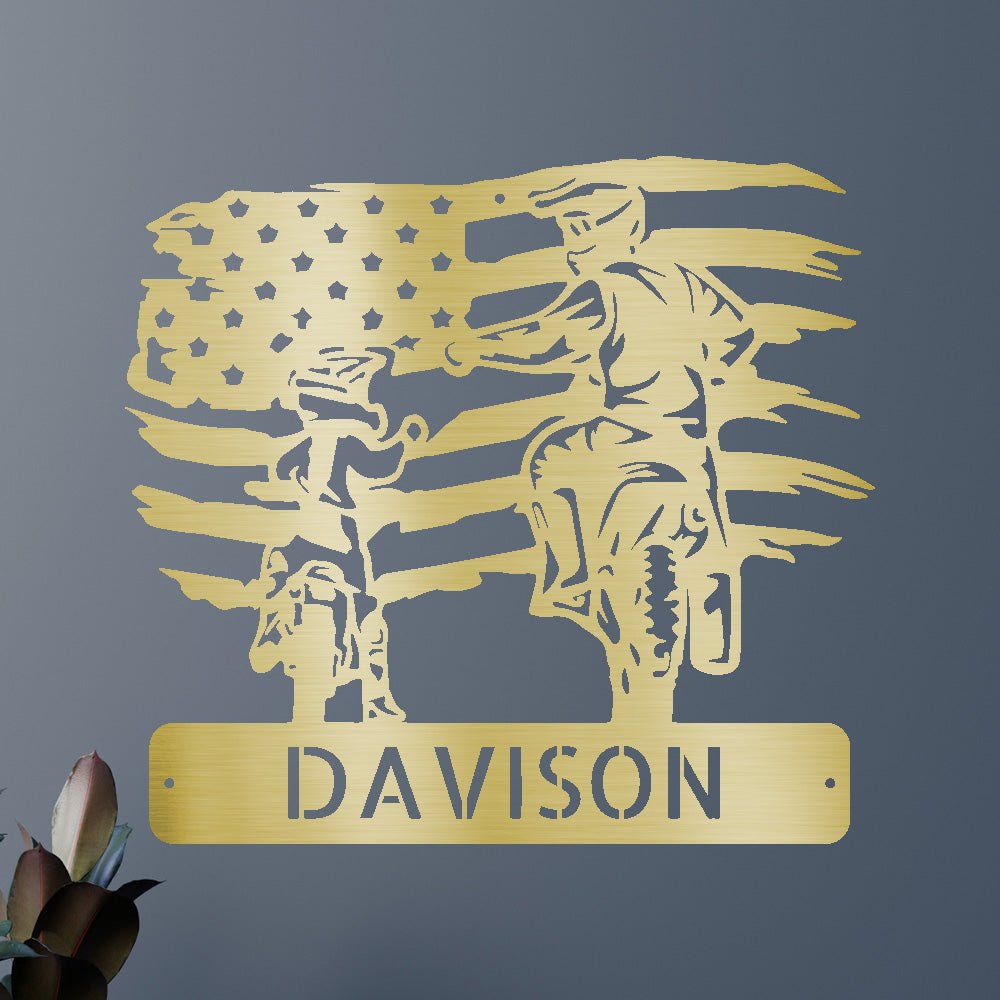 Personalized Motocross Metal Sign – Custom Father and Son Gift, Motocross Family Decor