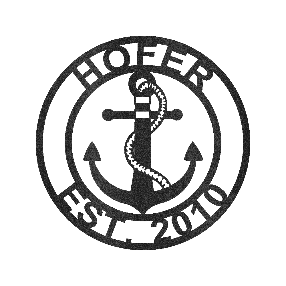 Anchor Family Name Personalized Gifts - Custom Metal Sign