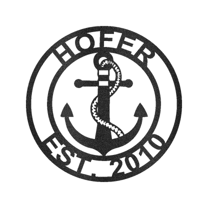 Anchor Family Name Personalized Gifts - Custom Metal Sign