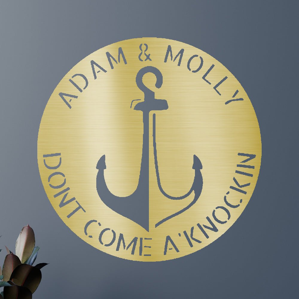 Anchor Plaque Personalized Gifts - Custom Metal Sign