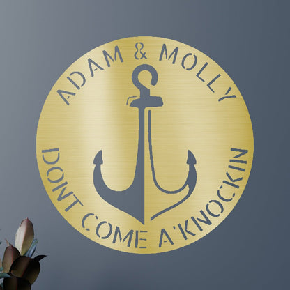 Anchor Plaque Personalized Gifts - Custom Metal Sign