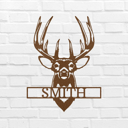 Buck Mount Deer Personalized Gifts - Custom Metal Sign