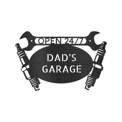 Car Dad's Garage Personalized Gifts - Custom Metal Sign