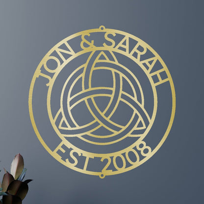 Celtic Knot Ring Personalized Gifts - Custom Metal Sign