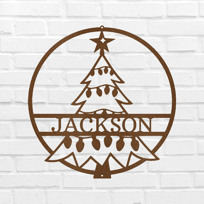 Christmas Tree Personalized Gifts - Custom Metal Sign