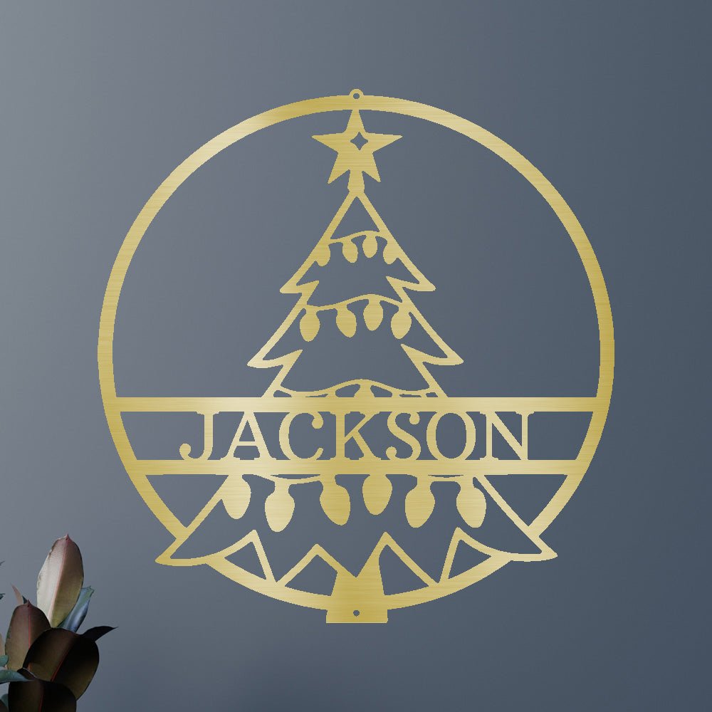 Christmas Tree Personalized Gifts - Custom Metal Sign