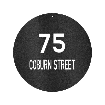 Circle Home Address Personalized Gifts - Custom Metal Sign