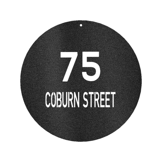 Circle Home Address Personalized Gifts - Custom Metal Sign