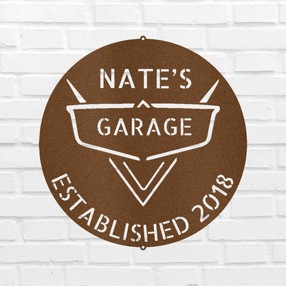 Classic Car Garage Personalized Gifts - Custom Metal Sign