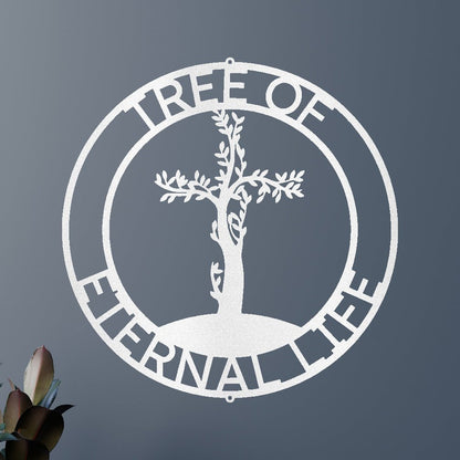Cross Tree Personalized Gifts - Custom Metal Sign