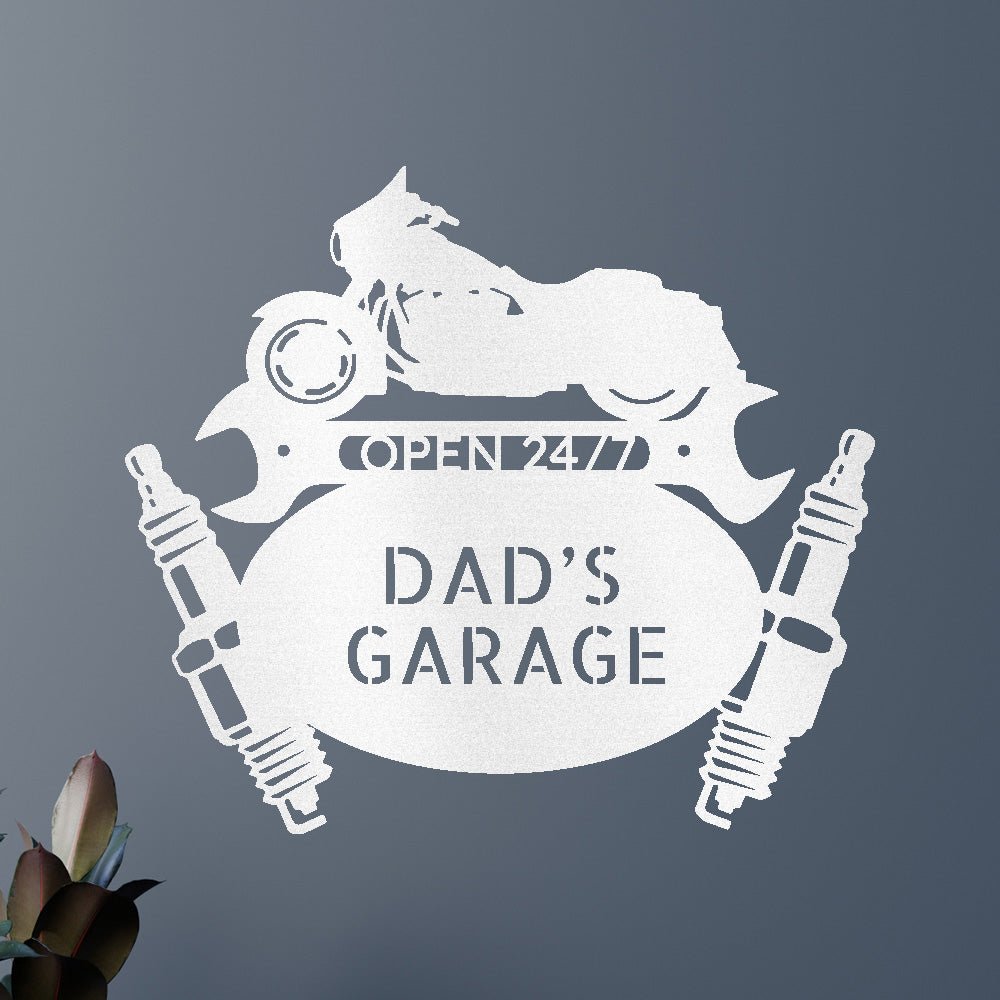Dad Garage Sign - Custom Metal Sign, Gift For Father, Christmas Gift