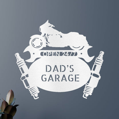 Dad Garage Sign - Custom Metal Sign, Gift For Father, Christmas Gift