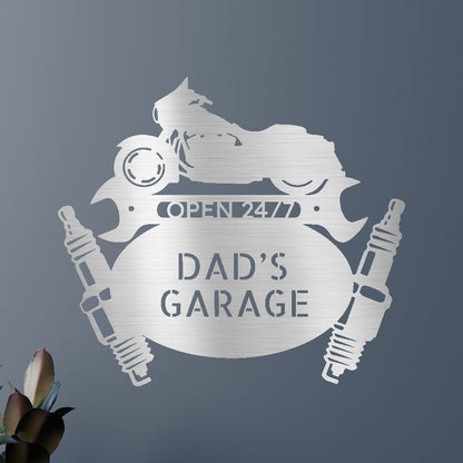 Dad Garage Sign - Custom Metal Sign, Gift For Father, Christmas Gift