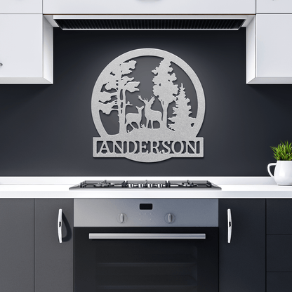 Deer Text Personalized Gifts - Custom Metal Sign, Anniversary/Wedding/Housewarming Gift