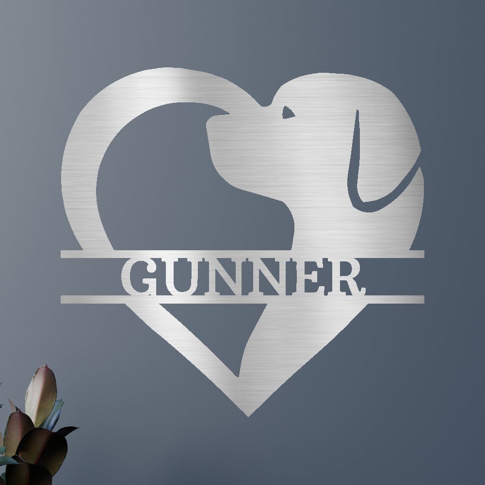 Dog Love Personalized Gifts - Custom Metal Sign
