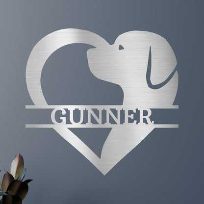 Dog Love Personalized Gifts - Custom Metal Sign