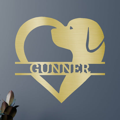 Dog Love Personalized Gifts - Custom Metal Sign