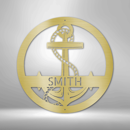 Elaborate Anchor Personalized Gifts - Custom Metal Sign
