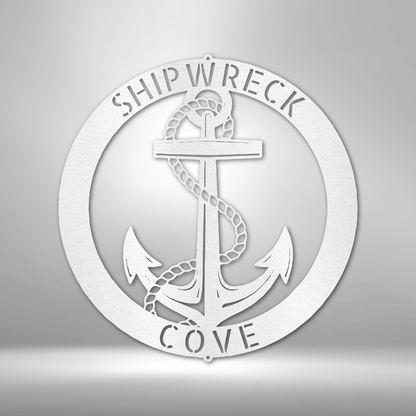 Elaborate Anchor Ring Personalized Gifts - Custom Metal Sign