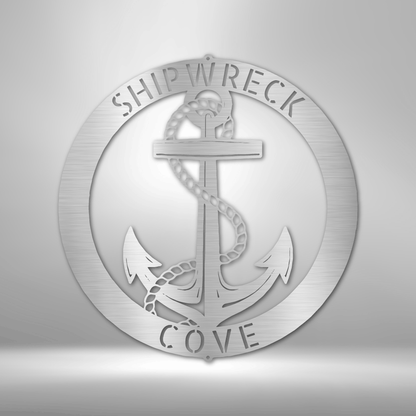 Elaborate Anchor Ring Personalized Gifts - Custom Metal Sign