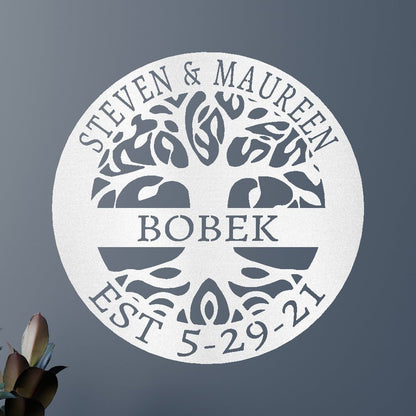 Elaborate Tree Of Life Sign - Custom Metal Sign