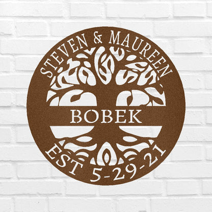 Elaborate Tree Of Life Sign - Custom Metal Sign